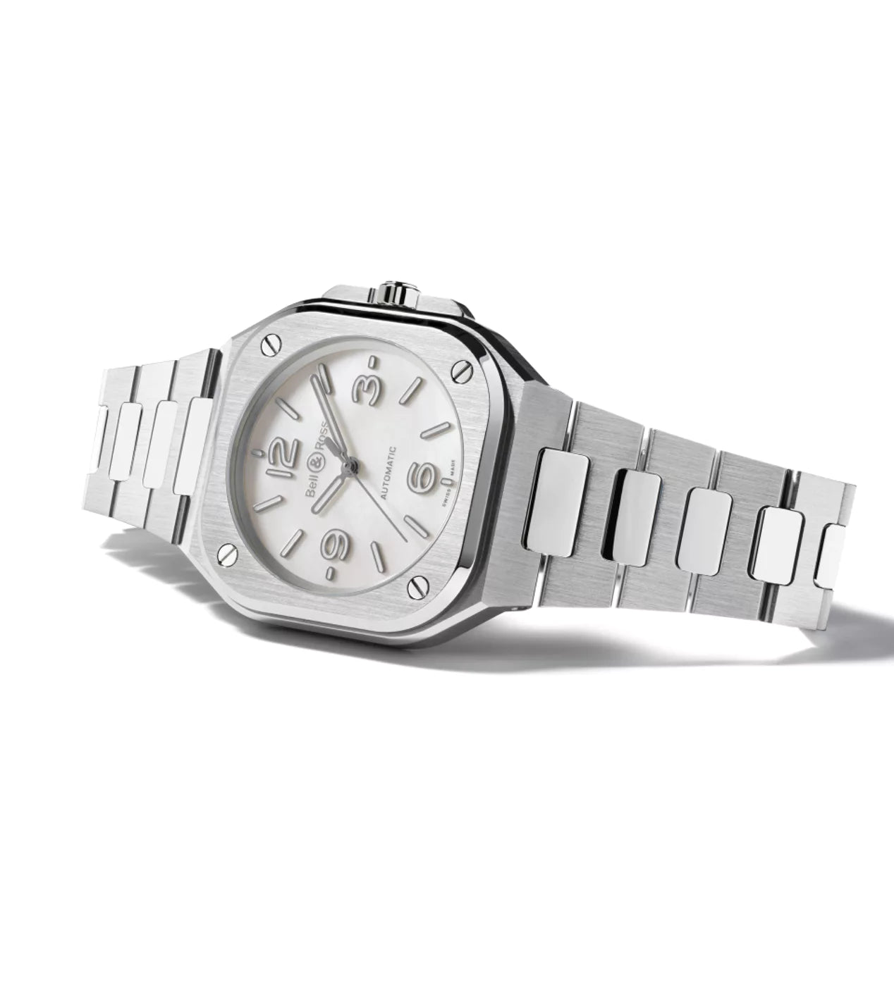 BELL & ROSS BR05-MOTHER OF PEARL-STEEL-BRACELET-36MM