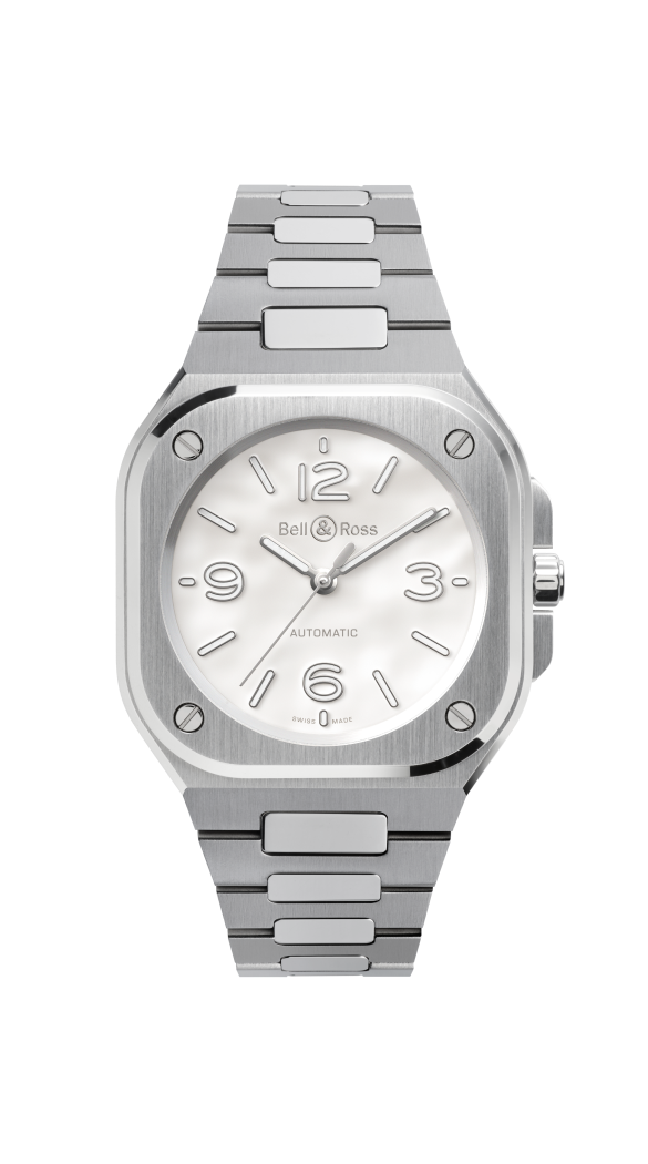 BELL & ROSS BR05-MOTHER OF PEARL-STEEL-BRACELET-36MM