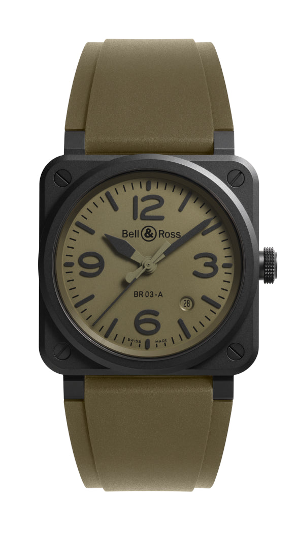 BELL & ROSS BR03-AUTO-MILITARY CERAMIC-41MM