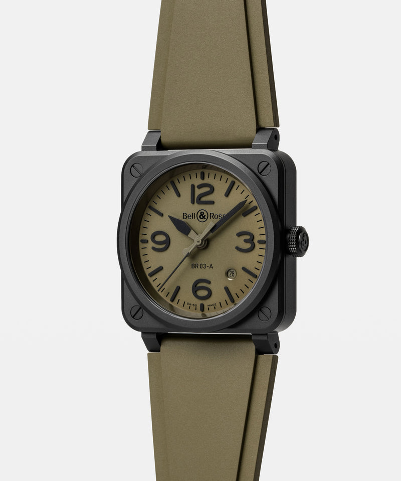 BELL & ROSS BR03-AUTO-MILITARY CERAMIC-41MM