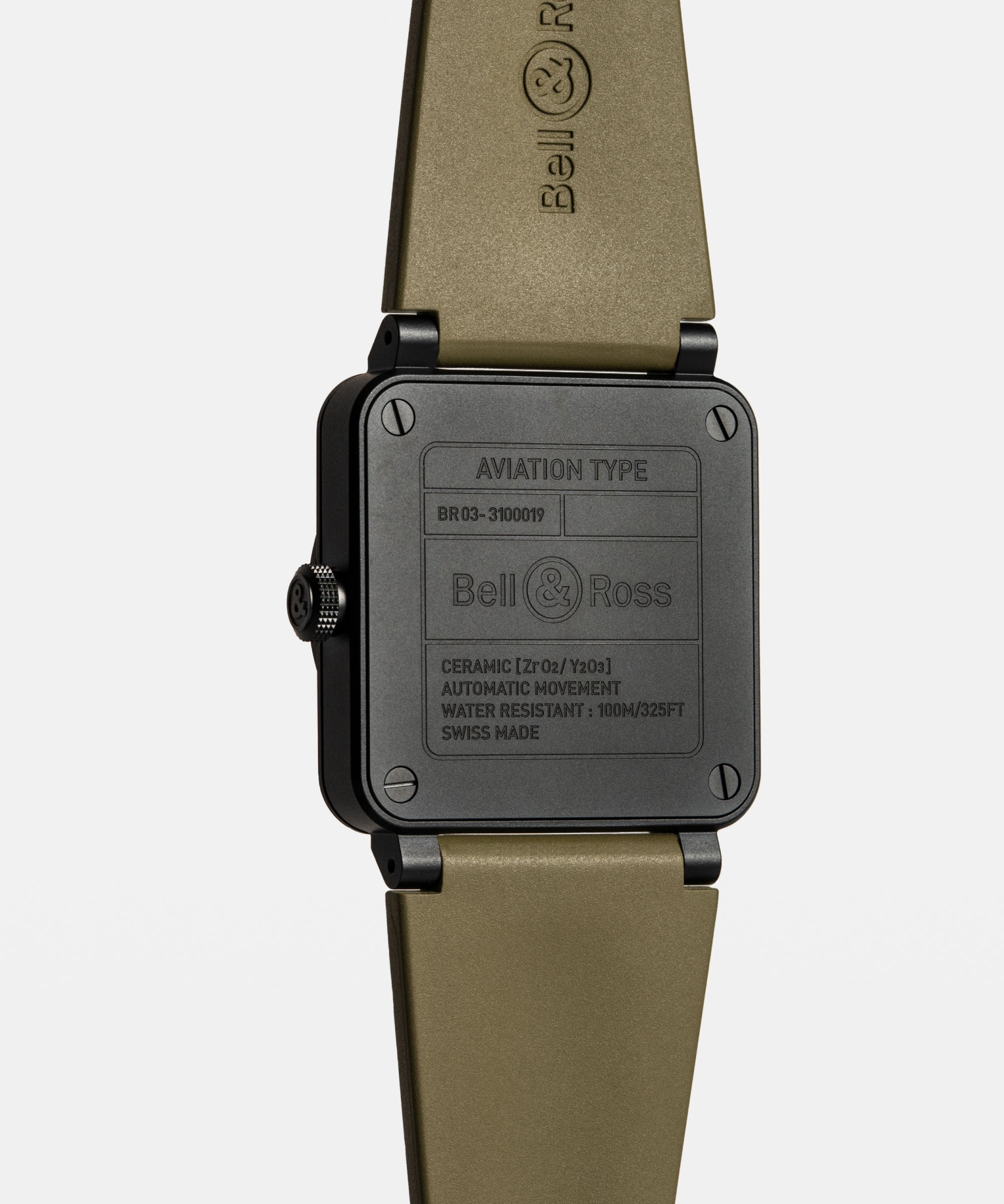 BELL & ROSS BR03-AUTO-MILITARY CERAMIC-41MM