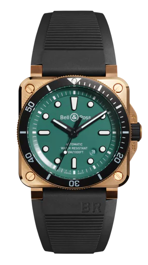 BELL & ROSS BR03-AUTO-GREEN-DIVER-BRONZE-42MM