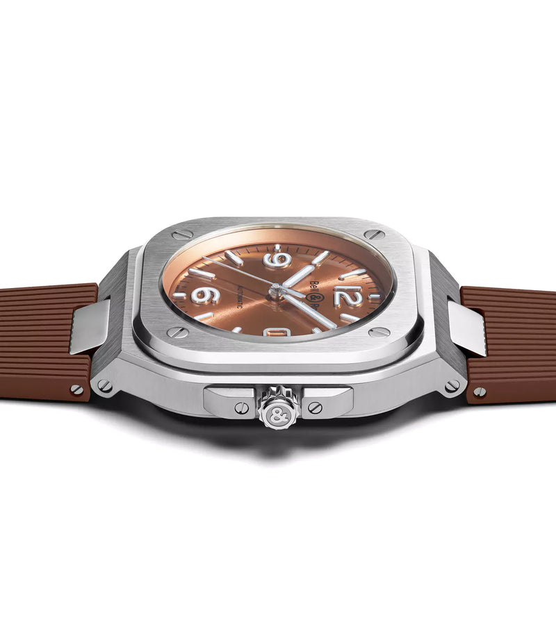 BELL & ROSS BR05-AUTO-STEEL-RUBBER-COPPER BROWN-40MM