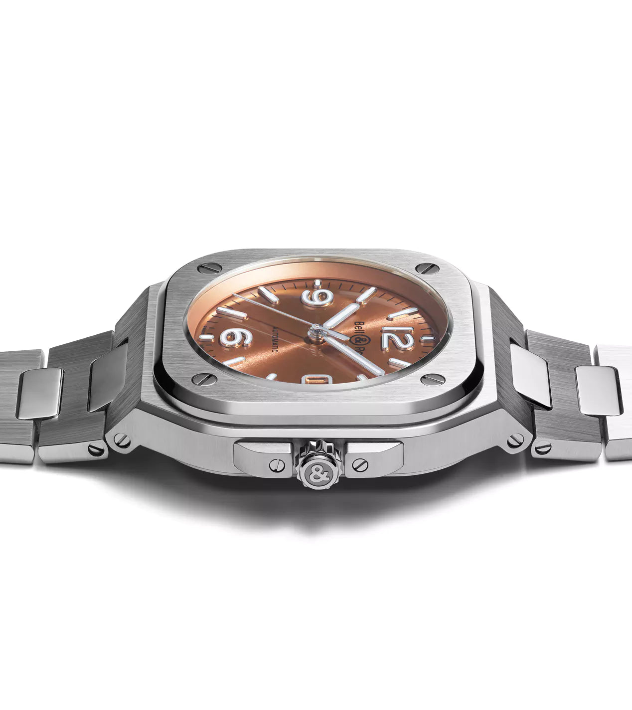 BELL & ROSS BR05-AUTO-STEEL-BRACELET-COPPER BROWN-40MM