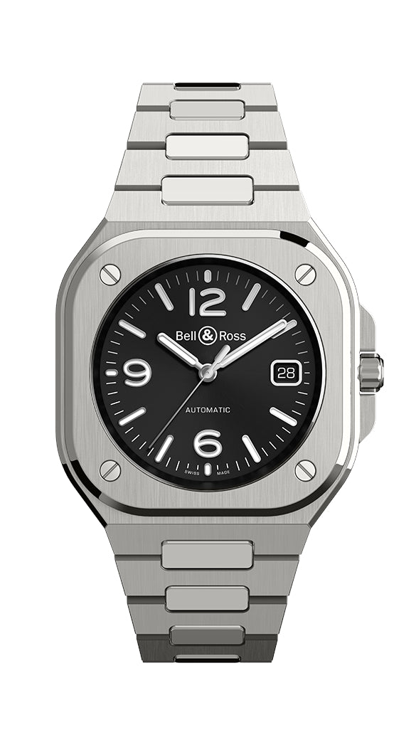 BELL & ROSS BR05-AUTO-STEEL-BRACELET-BLACK-40MM