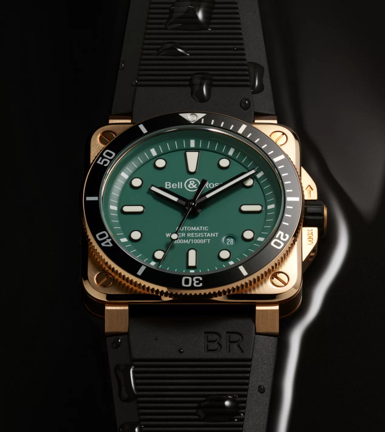 BELL & ROSS BR03-AUTO-GREEN-DIVER-BRONZE-42MM