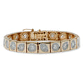 Load image into Gallery viewer, 14 Karat Two Tone Multi Shape Diamond Bracelet
