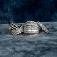 Load image into Gallery viewer, 18 Karat White Gold Nine Layer Baguette Barrel Ring
