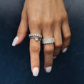 Load image into Gallery viewer, White Gold and Diamond Chain Link Ring
