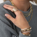 Load image into Gallery viewer, 18 Karat Yellow Gold Nine Layer Baguette Barrel Ring
