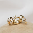 Load image into Gallery viewer, 14 Karat Yellow Gold Diamond Pear Twist Ring
