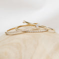Load image into Gallery viewer, Yellow Gold and Diamond Medium Flat Top Cuff Bracelet
