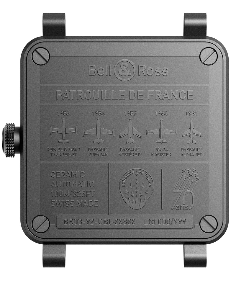 BELL & ROSS BR03-AUTO-PATROUILLE DE FRANCE 70TH ANNIVERSARY-CERAMIC-42MM