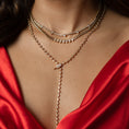 Load image into Gallery viewer, 14 Karat Yellow Gold Bezel Diamond Adjustable Lariat Necklace
