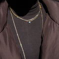 Load image into Gallery viewer, 14 Karat Mosaic Pear Drop Curb Chain Necklace
