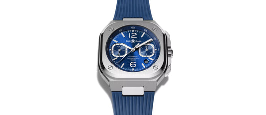 BELL & ROSS BR05-CHRONO-STEEL-RUBBER-BLUE-42MM