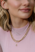 Load image into Gallery viewer, Yellow Gold Pave Diamond Slide Large Pear Necklace
