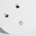 Load image into Gallery viewer, Yellow Gold and Lapis Heart Charm
