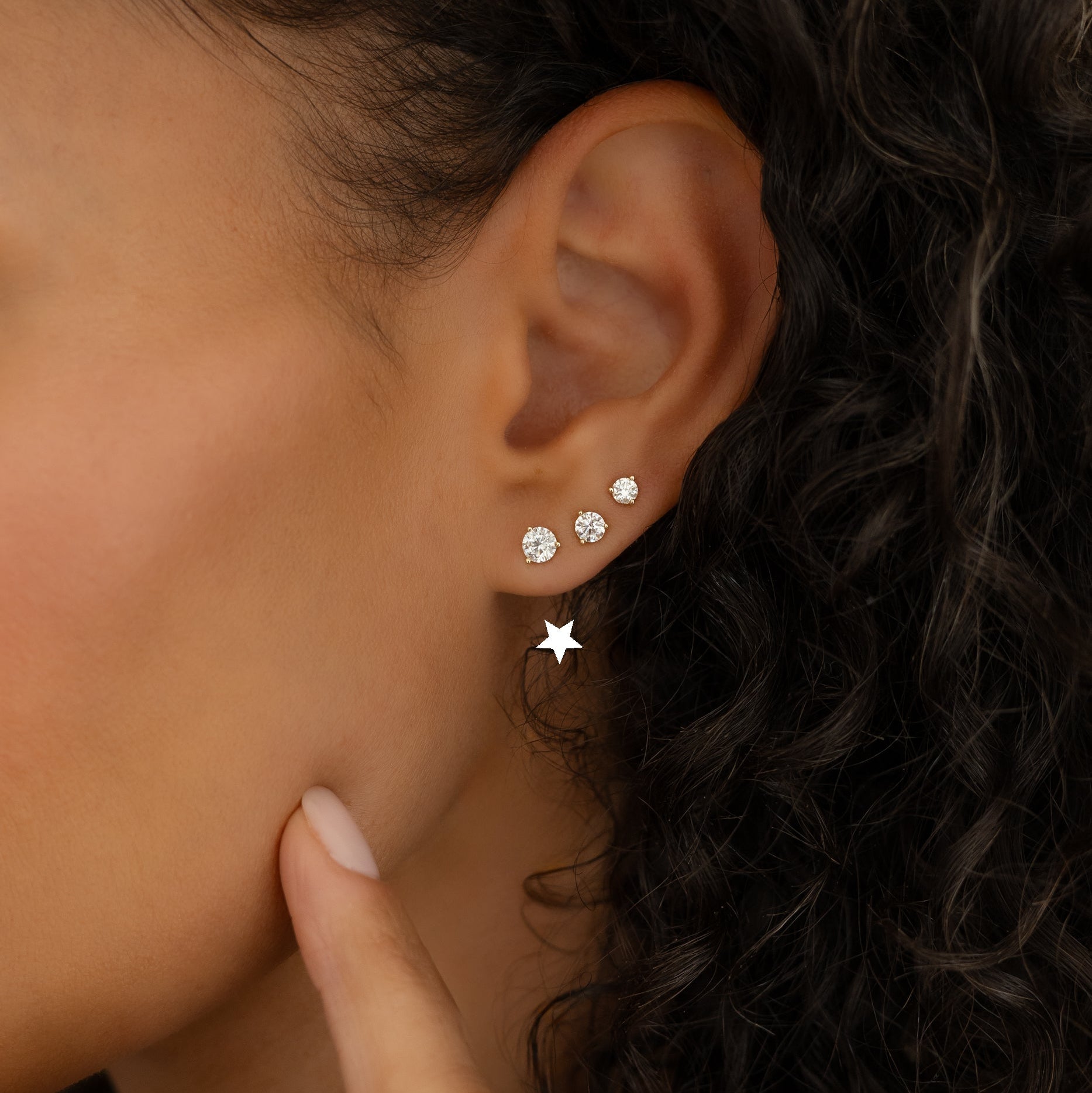 1.00ctw 5mm Natural Diamond Stud Earrings