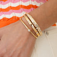 Load image into Gallery viewer, 14 Karat Gold Diamond Speckle Hinge Bracelet
