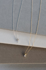 14 Karat White Gold Diamond Bead Pendant