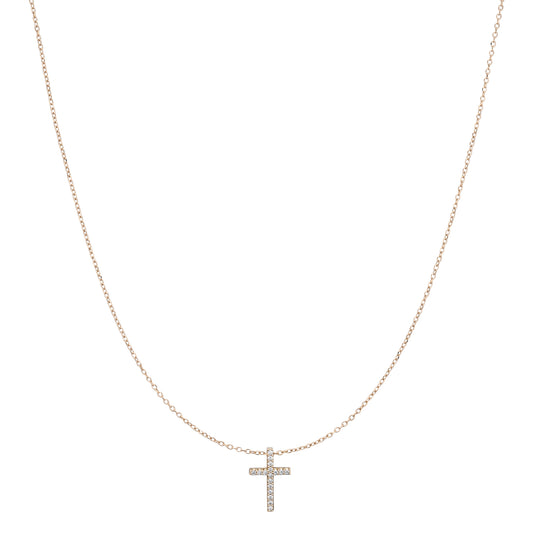 Yellow Gold Diamond Cross Pendant