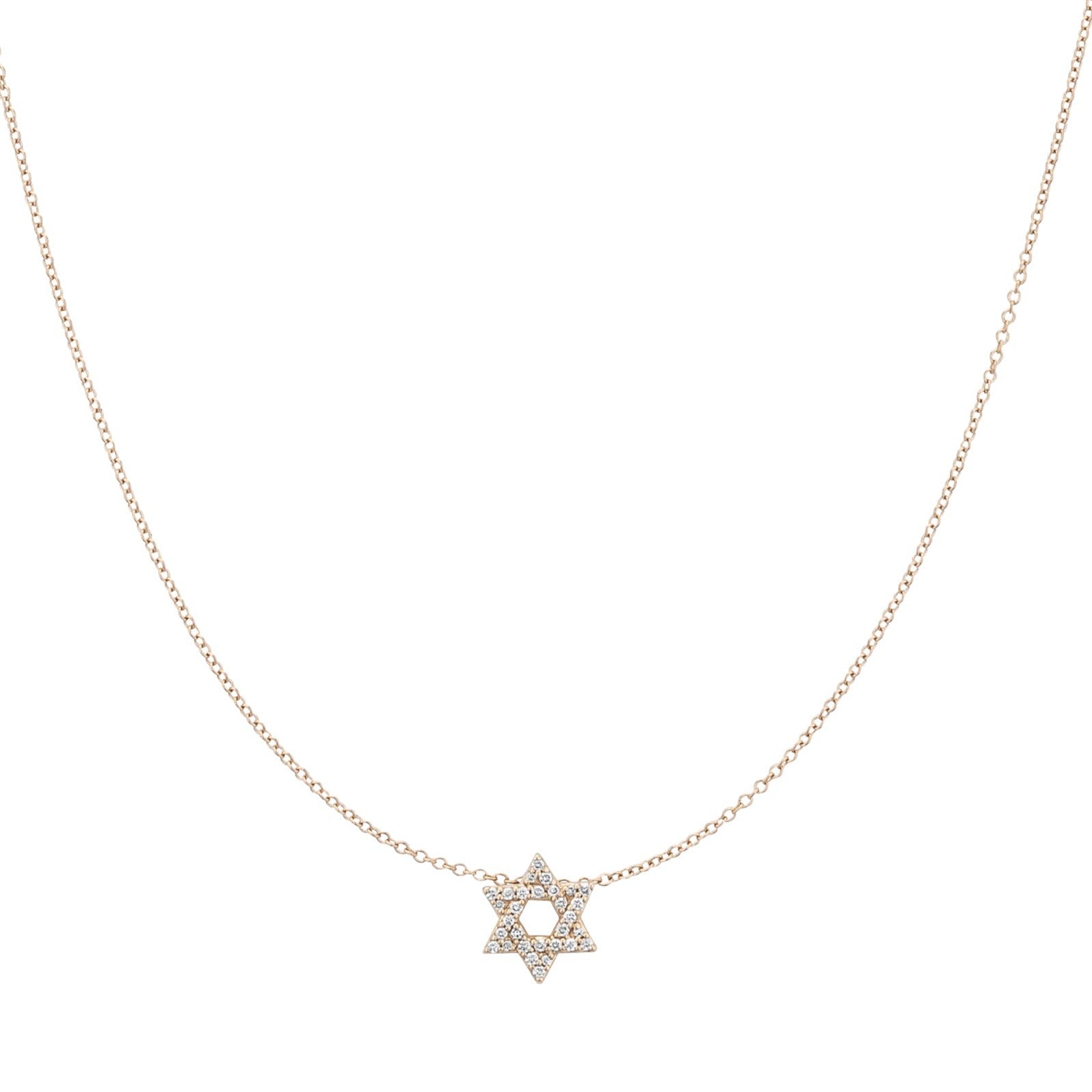 Yellow Gold Diamond Star of David Pendant