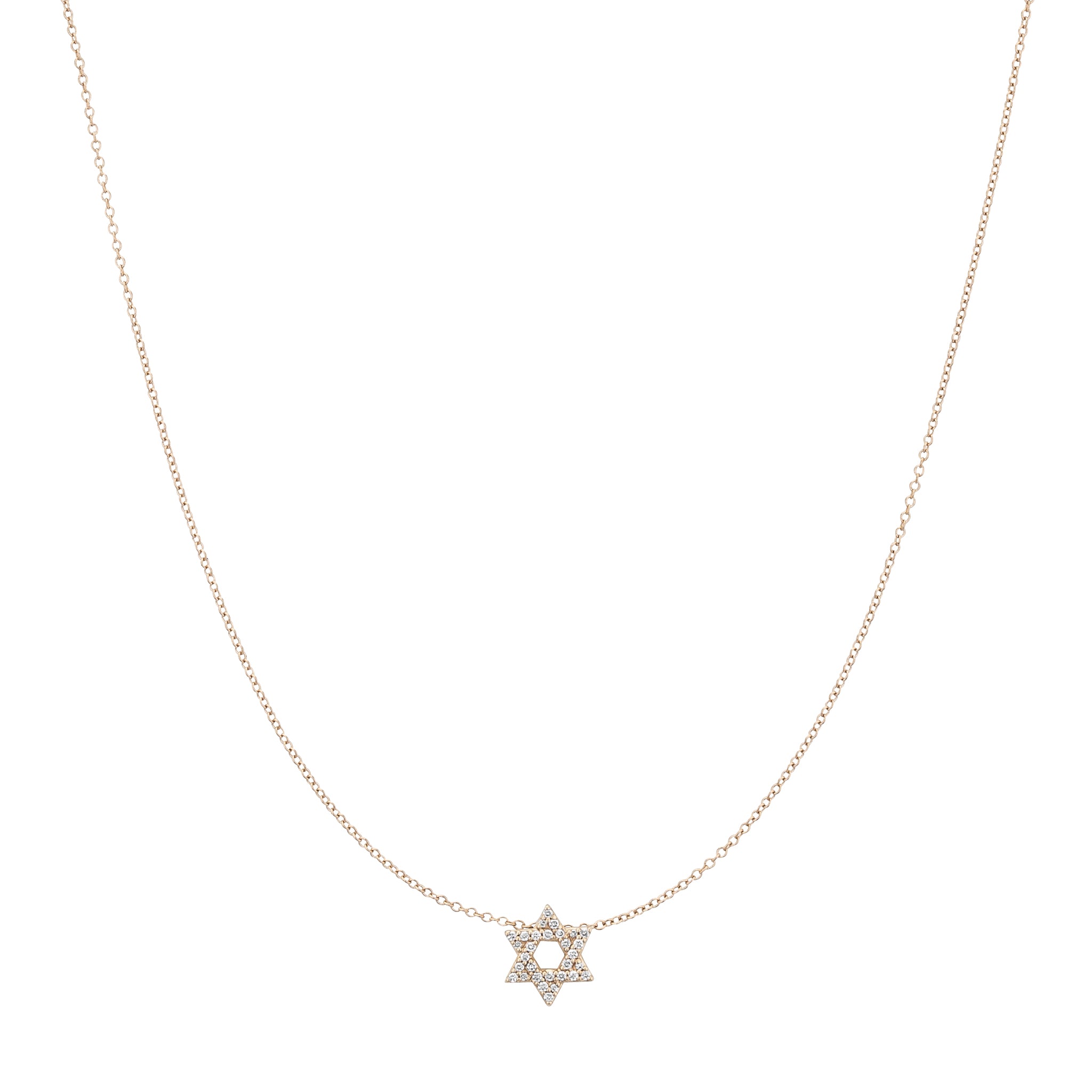 Yellow Gold Diamond Star of David Pendant