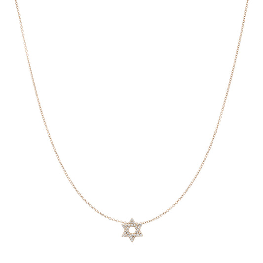 Yellow Gold Diamond Star of David Pendant