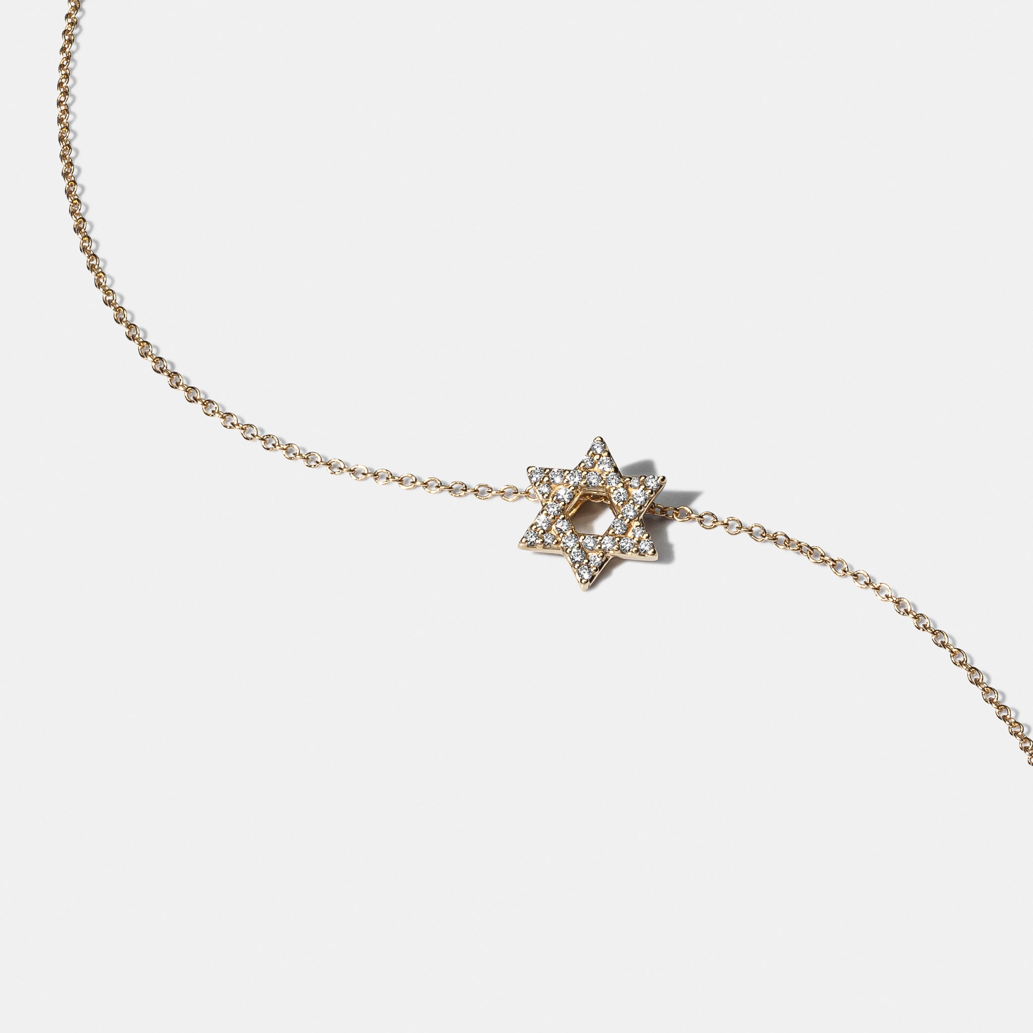 Yellow Gold Diamond Star of David Pendant