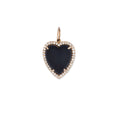 Load image into Gallery viewer, Yellow Gold Diamond and Black Onyx Chubby Heart Charm
