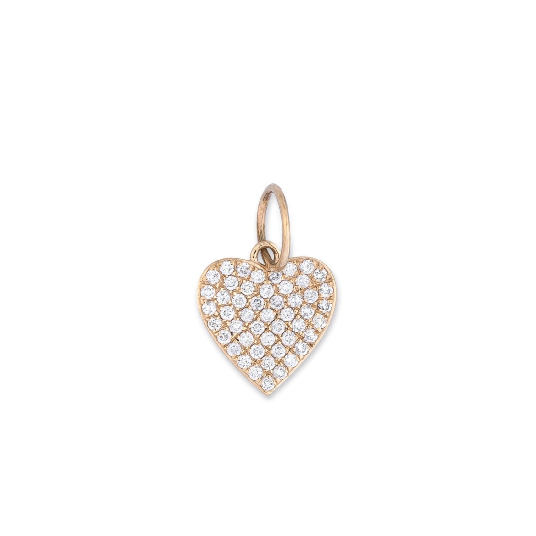 Yellow Gold Diamond Heart Charm