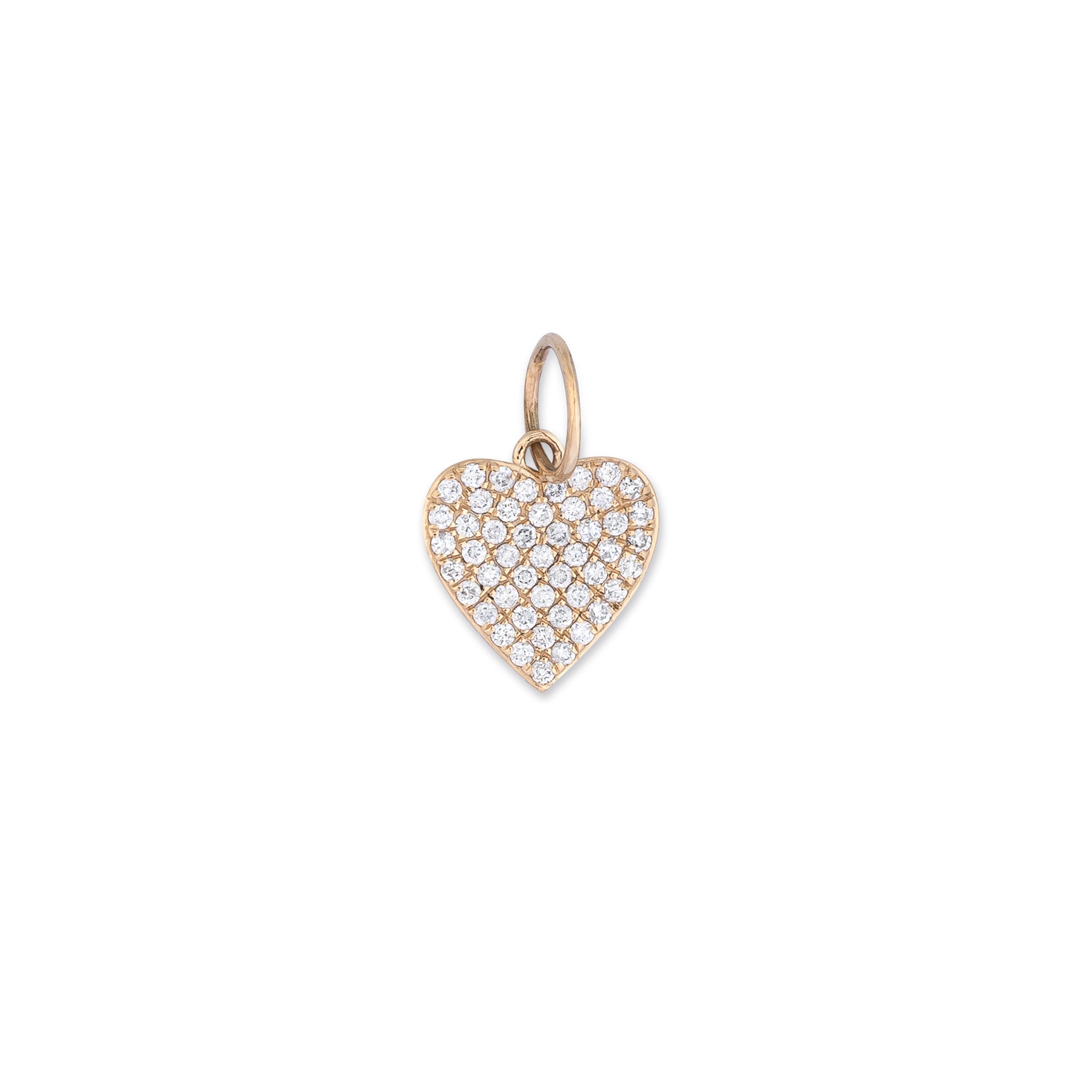 Yellow Gold Diamond Heart Charm