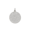 Load image into Gallery viewer, Large White Gold and Diamond Disk Pendant
