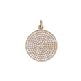 Load image into Gallery viewer, Large Yellow Gold and Diamond Disk Pendant
