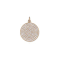 Load image into Gallery viewer, Large Yellow Gold and Diamond Disk Pendant
