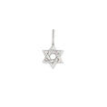 Load image into Gallery viewer, White Gold Star of David Charm
