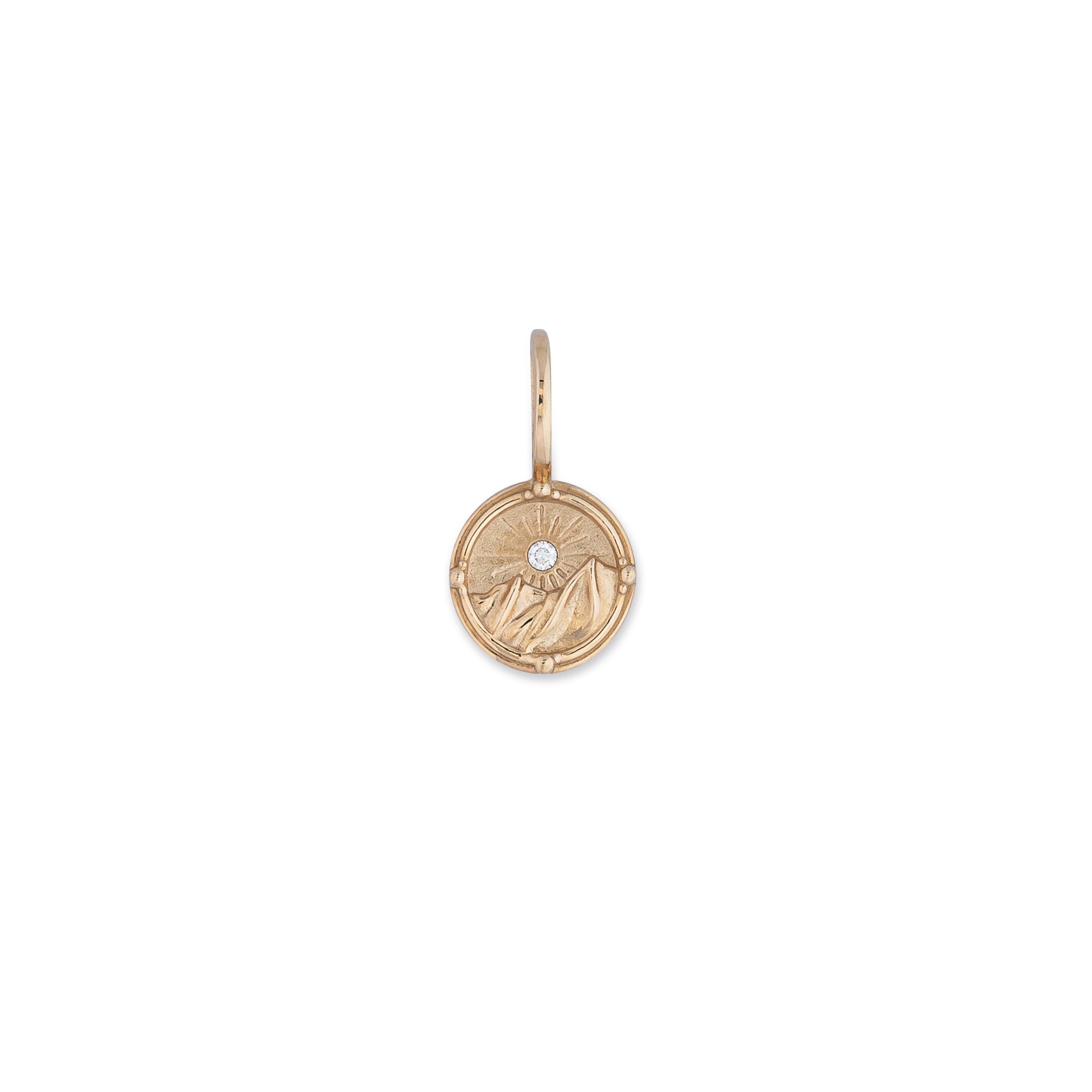 Yellow Gold Diamond Aspen Mountain Charm