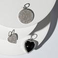 Load image into Gallery viewer, White Gold Diamond and Black Onyx Chubby Heart Charm
