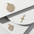 Load image into Gallery viewer, Yellow Gold Diamond Cross Charm
