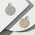 Load image into Gallery viewer, Large White Gold and Diamond Disk Pendant
