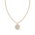 Load image into Gallery viewer, Large Yellow Gold and Diamond Disk Pendant
