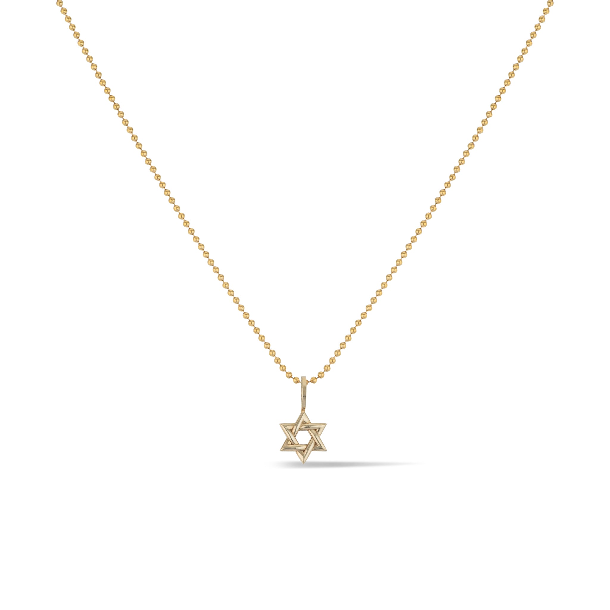 Yellow Gold Star of David Charm