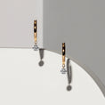 Load image into Gallery viewer, Aspen Air Single Diamond Hinge Hoops
