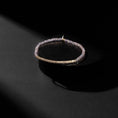 Load image into Gallery viewer, 2mm Sheer Lavender Quartz and Yellow Gold Diamond Bar Bracelet
