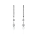 Load image into Gallery viewer, 18 Karat White Gold Aspen Air Double Diamond Drop Earrings
