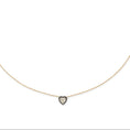 Load image into Gallery viewer, 14 Karat Yellow Gold White Topaz Heart With Rhodium Halo Pendant
