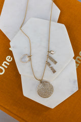 Gold Diamond and Quartz Chubby Heart Charm