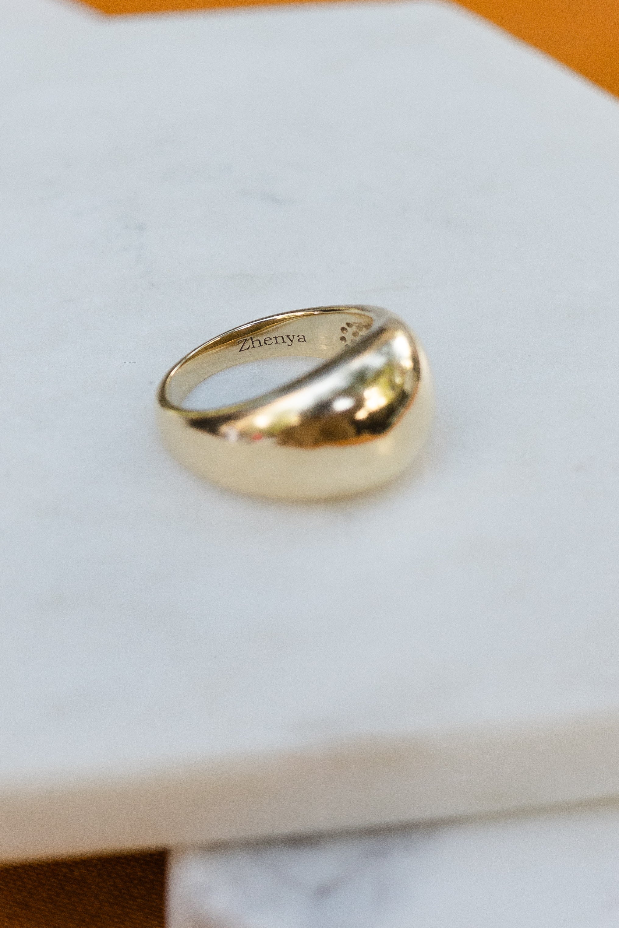14 Karat Gold Dome 10mm Ring