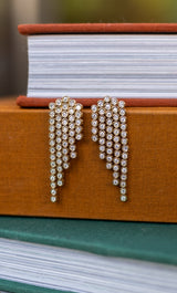 14 Karat Five Drop Diamond Bezel Earring